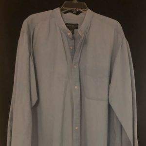 Light Blue Banded Collar Shirt by EDDIE BAUER in Tall XL